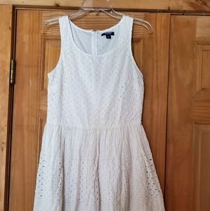 White shift dress